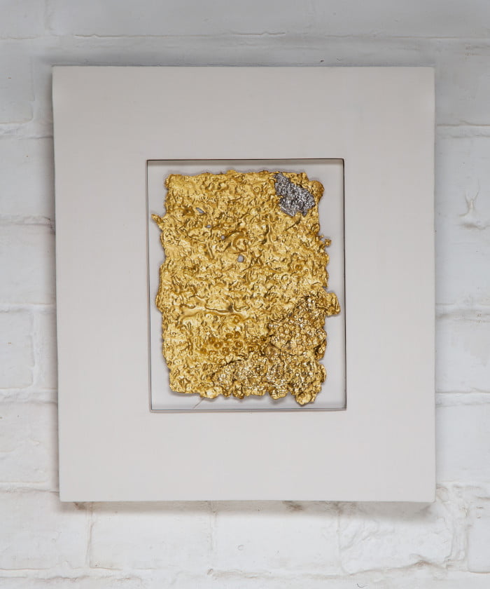 Bee Bread - paper pulp, water gilded 23.5ct - Sally Alexander